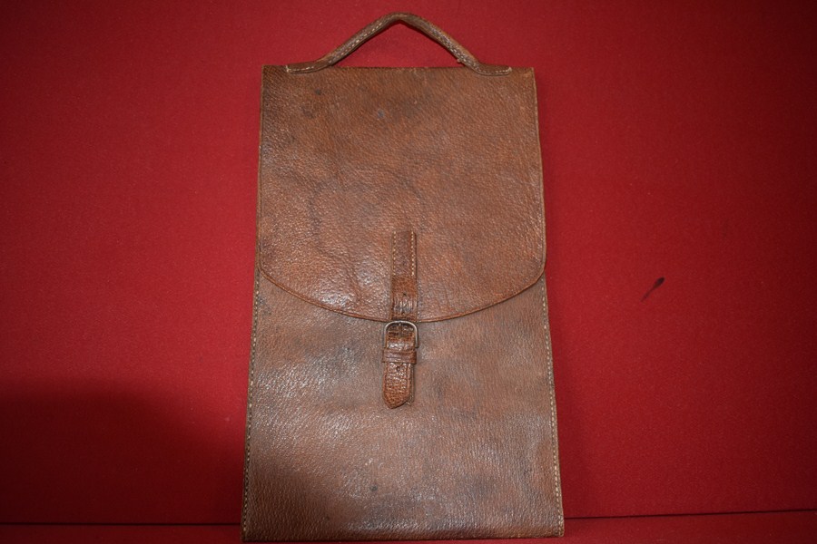 WW1 PERIOD LEATHER MAP CASE-SOLD